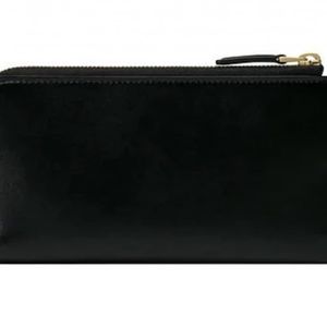 Authentic Gucci Plutone Black Soft Calf Leather Logo Three Quarter Zip W…